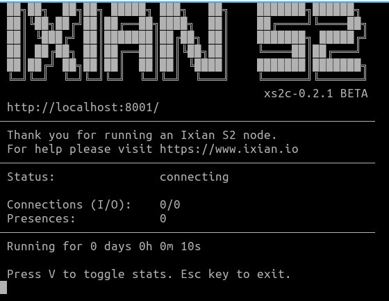 Ixian Console Output